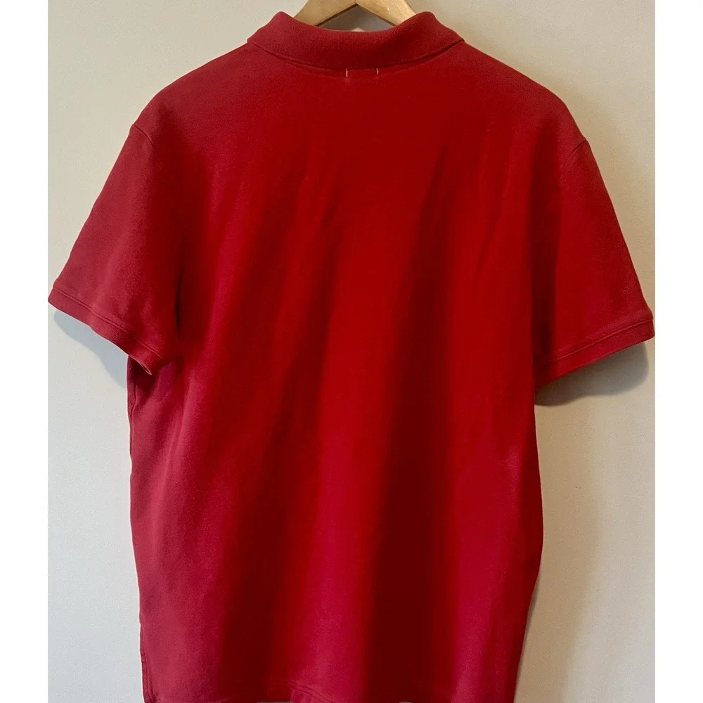 Nike Mens XL‎ Red Short Sleeve Cotton Pique Polo Shirt Embroidered Logo Sporty